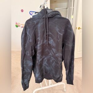 All Saints Black Tie-Dye Hoodie